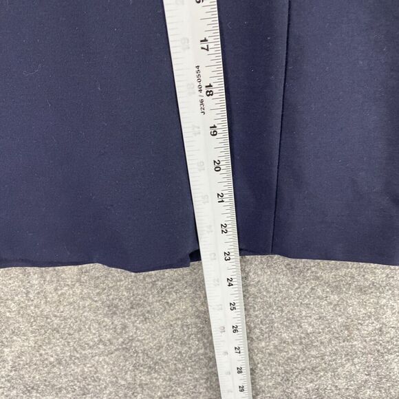 Ann Taylor Skirt Women 2 Blue Midi Straight Zipper Mid Rise Rayon Casual Solid - Picture 6 of 9